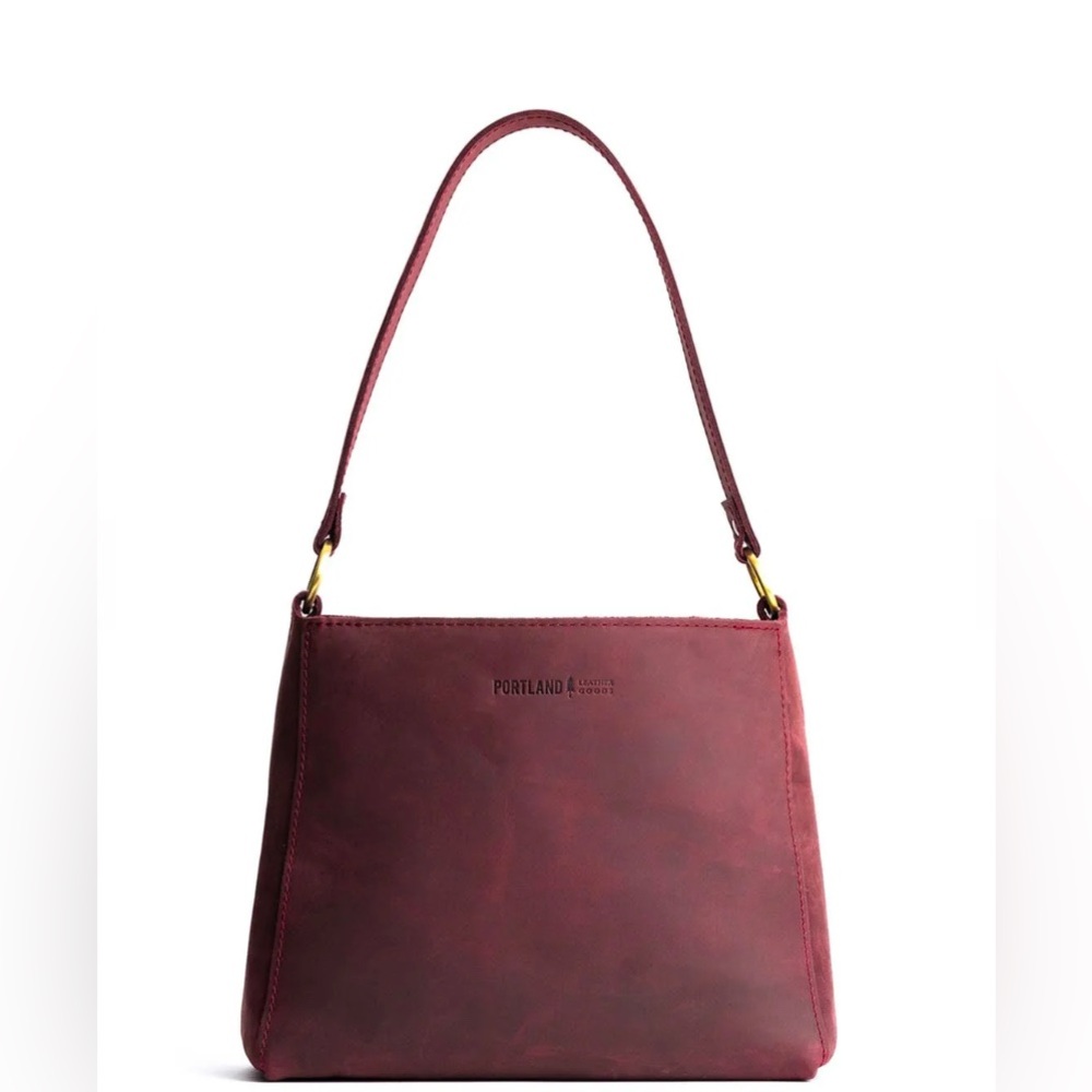 Portland Leather Triangle Shoulder Bag | Almost Perfect | Merlot